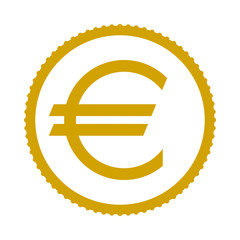 Obraz premium the Euro coin. icon. vector