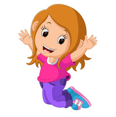 cute girl cartoon