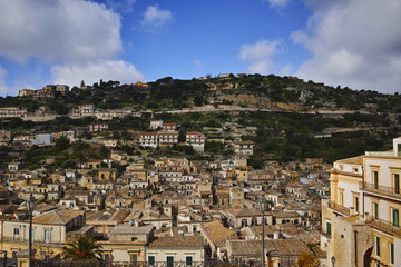 Fototapeta na wymiar モディカ　ドゥオモ・ディ・サン・ジョルジョからの眺め