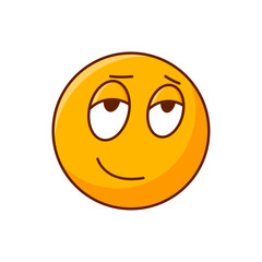 Charming and satisfied emoji