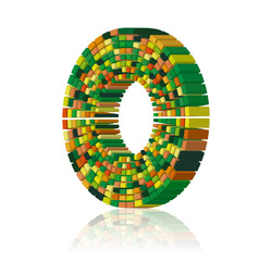 Fototapeta premium 円 立体 カラフル