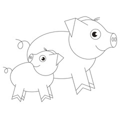 Cartoon outlined object.