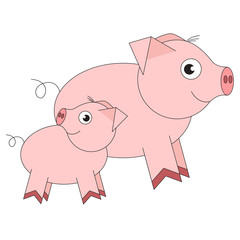 Cartoon outlined object.