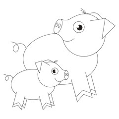 Cartoon outlined object.