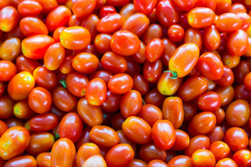 group of red cherry tomato for background