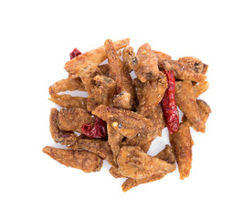 fish fry on white background