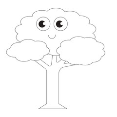 Cartoon outlined object.