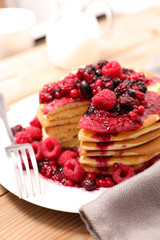 pancake with berry fruit