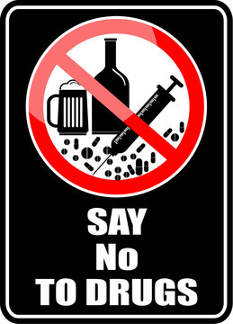 say no to drugs, sign