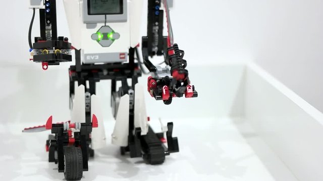 Robot from the constructor close-up.