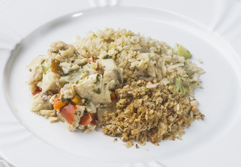 Plate of elegant meal