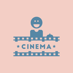 Cinema Ticket Office Vector illustration in flat style Seller sells tickets to cinema