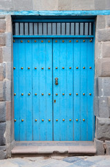 Vintage doorway-blue