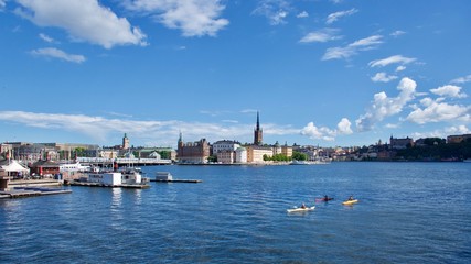 Waterfront buildings in Stockholm , Sweden