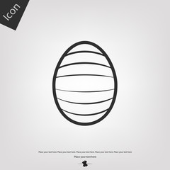 Lines easter egg vector icon