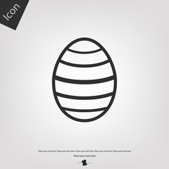 Lines easter egg vector icon