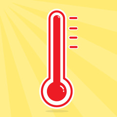 Mercury thermometer vector cartoon design