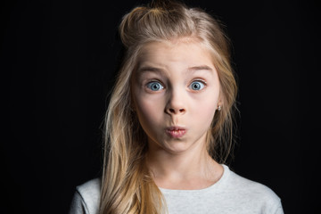 Naklejka premium Cute blonde girl