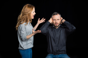 Obraz premium Young couple quarreling