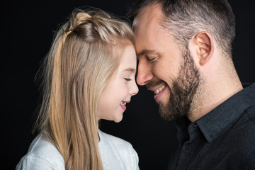 Little girl with her father