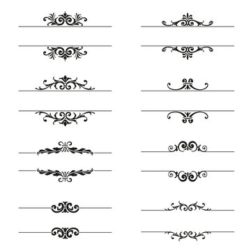 Vector - Set of calligraphic design elements and page decor