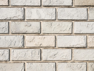 Fototapeta premium White brick wall,.The background of the brick wall.