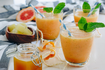 Pineapple and grapefruit smoothie