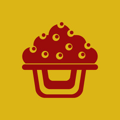 delicious cake vector flat icon