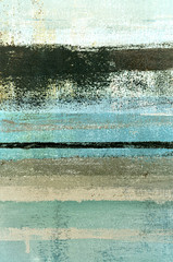 Niebieskie i beżowe malarstwo abstrakcyjne - 140513836