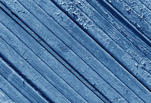 Weathered blue wood house wall