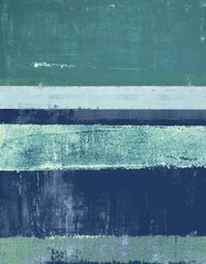 Green and Blue Abstract Art Painting
