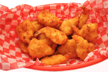 Deep Fried Shrimp in a Take Out Container