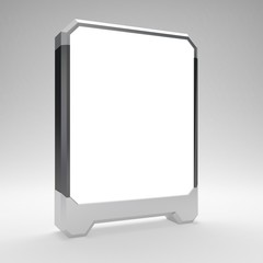 Blank futuristic billboard for text