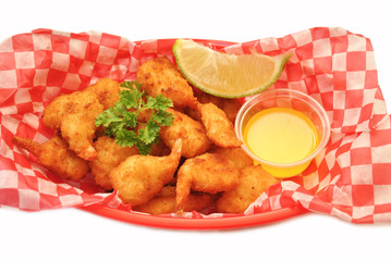 Deep Fried Shrimp in a Take Out Container
