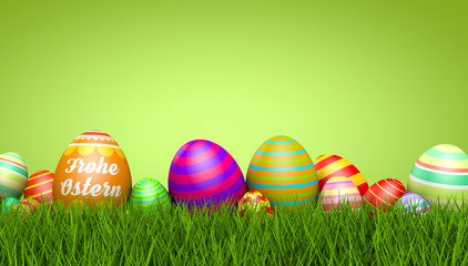 Frohe Ostern / Ostereier / Hintergrund