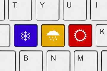 Computer keyboard with Weather key