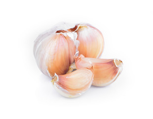 garlic isolated on white background