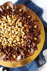 Chocolete peanut butter layer cake