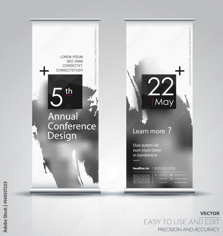 Canvas Prints design of a roll up vertical banner