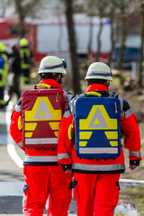 Rettungsdienst an einer Einsatzstelle