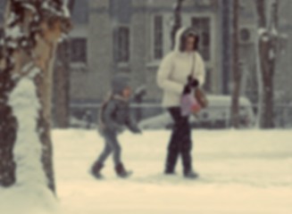 Snow storm blurred with Retro Filter

