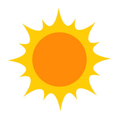 Bright yellow sun icon