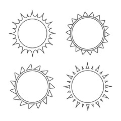 Fototapeta premium Sun line shapes.