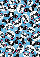 Cute Cartoon Panda Bear Pattern