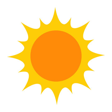 Bright yellow sun icon