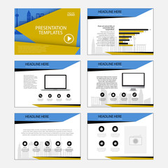 Multipurpose template for presentation slides with graphs and charts. Perfect for your business report or personal use
