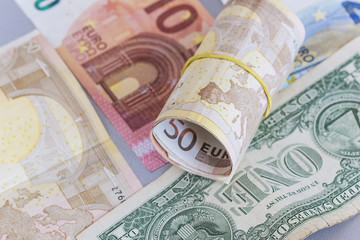 business concpet/euros, dollars