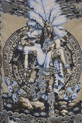 tappeto messicano guerriero maya
