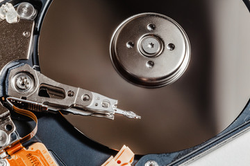 Hard disk drive isolated on white