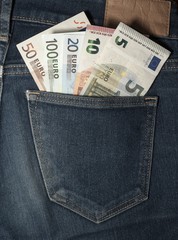 Money in pocket of jeans